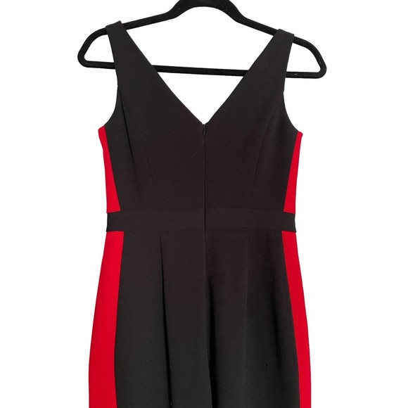 MG Womens Wide Leg Jumpsuit w/ Pockets Sleeveless Size 2 Black/Red - Picture 6 of 8